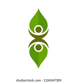 leaf logo. Nature icon. ecology symbol. vector eps 08.