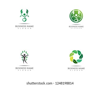 leaf logo nature illustration