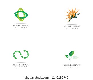 leaf logo nature illustration