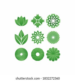 Leaf logo nature symbol vector