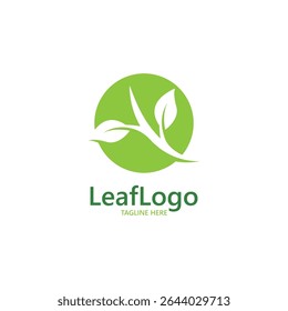Ilustración de Plantilla de Naturaleza de logotipo de hoja