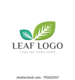 Leaf Logo Nature Template illustration.