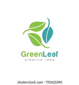 Leaf Logo Nature Template illustration.