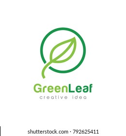 Leaf Logo Nature Template illustration.