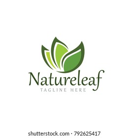 Leaf Logo Nature Template illustration.