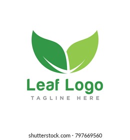 Leaf Logo Nature Template illustration.
