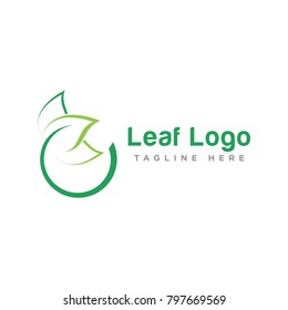 Leaf Logo Nature Template illustration.