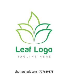 Leaf Logo Nature Template illustration.