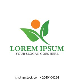 leaf logo , nature logo vector