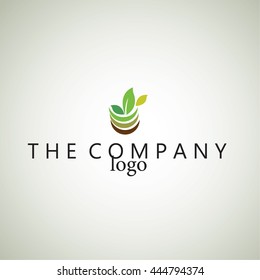 leaf  logo on background
