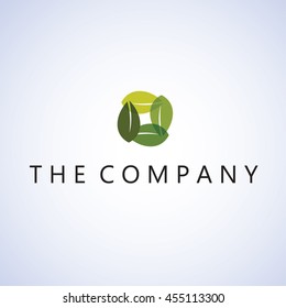 leaf  logo on background