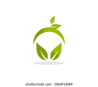 Leaf logo organic vector icon 