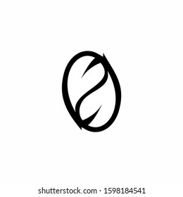 Leaf logo outline icon design vector illustration
