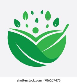 leaf logo and people