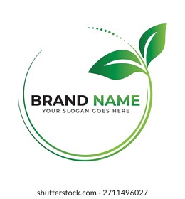 The leaf logo represents growth renewal and a deep connection to nature