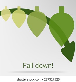 Leaf logo, seasonal autumn concept, branding logotype design