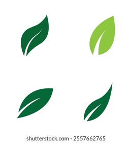Leaf Logo Set Images design Template Icon