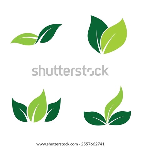 Leaf Logo Set Images design Template Icon