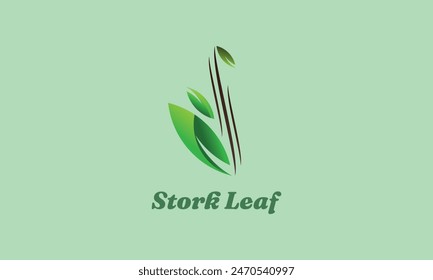 The leaf logo is in the shape of a graceful swan