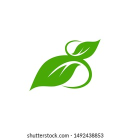leaf logo shaped Letter S. 