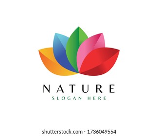 leaf logo, simple, easy to edit, easy to change vector color 100%