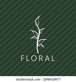 leaf logo with simple and elegant design