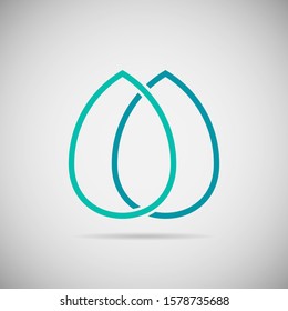 leaf logo simple elegant flat design. creative gradient logo vector. abstract unique font and alphabet modern logo for company, spa, health, event, community. EPS 