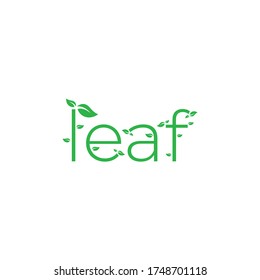 leaf logo with simple and modern design