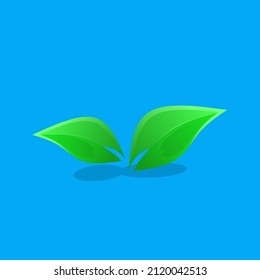 leaf logo suitable for agriculture logo, hydroponics, herbal medicine,