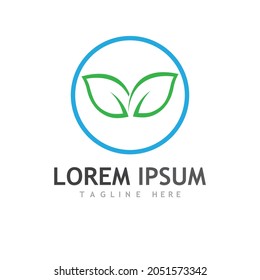 Leaf logo and symbol illustration
