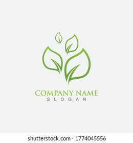 Leaf logo and symbol template vector