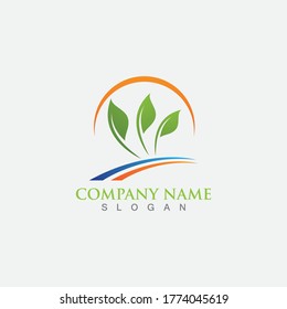 Leaf logo and symbol template vector