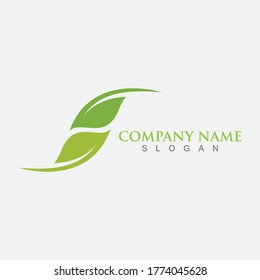 Leaf logo and symbol template vector