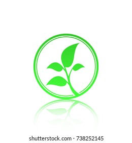Leaf logo template. Eco lifestyle concept sign.