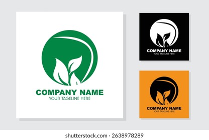 Leaf logo template elements. go green theme logo. simple simple logo.