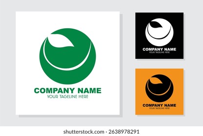 Leaf logo template elements. go green theme logo. simple simple logo.