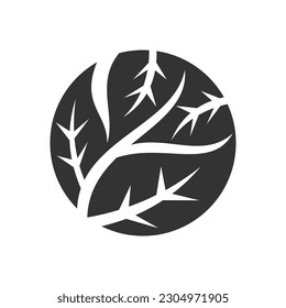 plantilla de logotipo de hoja. Identidad de la marca Ilustración de iconos. Ilustración aislada y plana. Gráfico vectorial