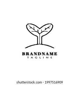 leaf logo template icon modern vector illustration