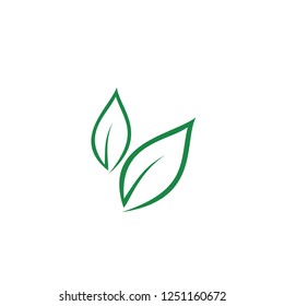 leaf logo template icon vector 