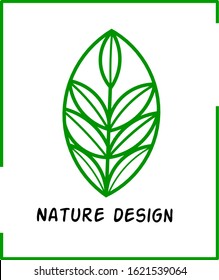 leaf logo template, vector design