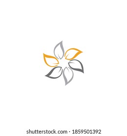 Naturaleza del símbolo vectorial de la plantilla de logotipo de hoja