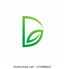 leaf logo that formed letter D