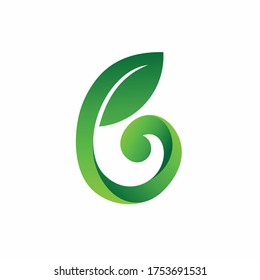 leaf logo that formed letter B