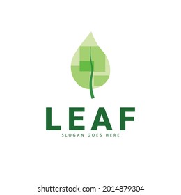 logotipo de hoja, este logotipo es adecuado para su negocio