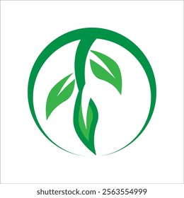 leaf logo, with three upside-down leaves