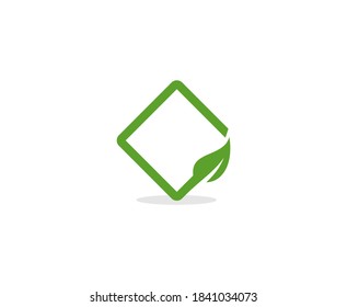 Leaf logo tree nature organic plat vector 