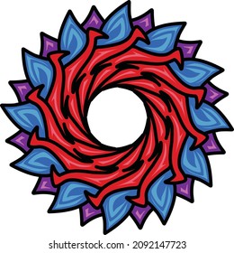 logotipo de hoja con varios colores