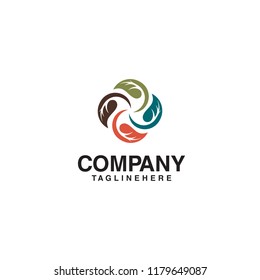 leaf logo vector