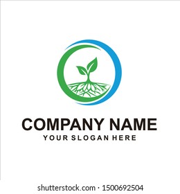 leaf logo vector abstract design