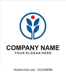 leaf logo vector abstract design